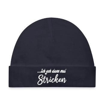 Motivierende Handlettering Grafik - Baby Premium Organic Mütze - Navy - Vorne