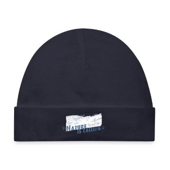 Nature is calling Winter Wonderland 2 - Baby Premium Organic Mütze - Navy - Vorne