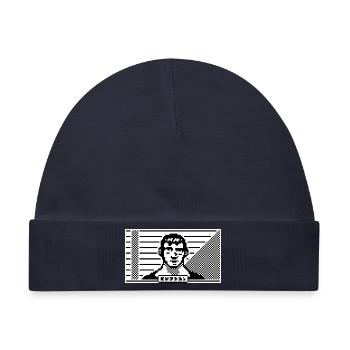 8bit portrait - Baby Premium Organic Mütze - Navy - Vorne
