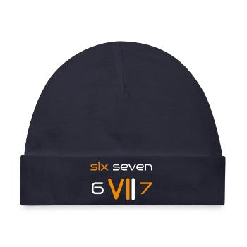 six seven 6 7 - Baby Premium Organic Mütze - Navy - Vorne
