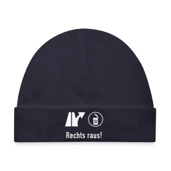 Rechts Raus! (Gegen Rechts / Politik / Ausfahrt) - Baby Premium Organic Mütze - Navy - Vorne