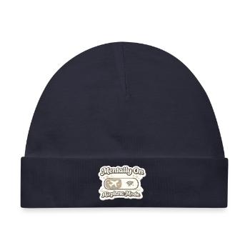 Mentally on Airplane Mode Selfcare Health Vibes - Baby Premium Organic Mütze - Navy - Vorne