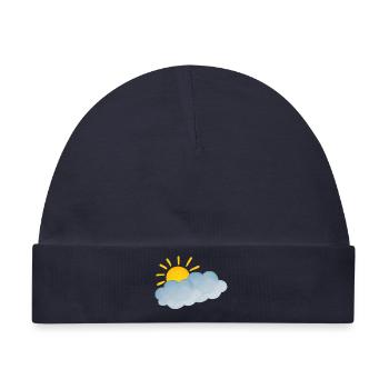 Wetter bewölkt heiter - Baby Premium Organic Mütze - Navy - Vorne