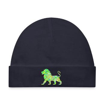 Löwe Polygon - Baby Premium Organic Mütze - Navy - Vorne