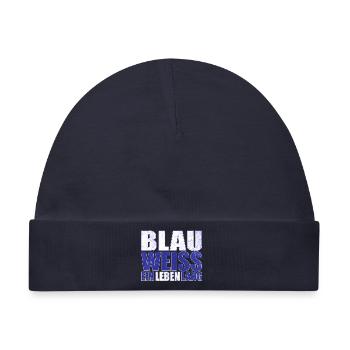 Blau Weiss ein Leben Lang - Baby Premium Organic Mütze - Navy - Vorne