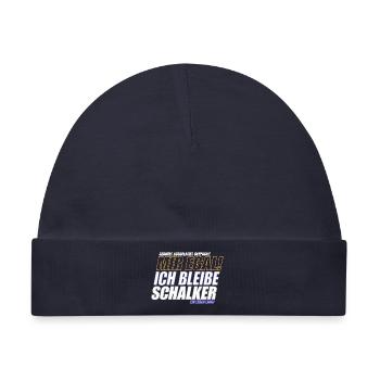 Mir Egal ich bleibe Schalker | Schalke Geschenk - Baby Premium Organic Mütze - Navy - Vorne