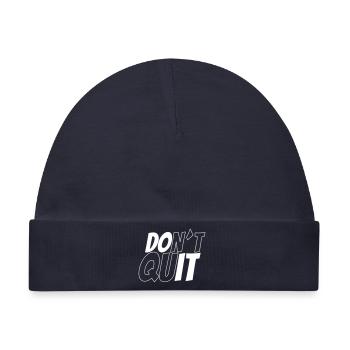 dont´t quit vs do it - Baby Premium Organic Mütze - Navy - Vorne