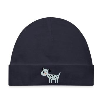 hellblauer Hund - Baby Premium Organic Mütze - Navy - Vorne