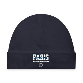 Paris Frankreich Koordinaten Reise Souvenir - Baby Premium Organic Mütze - Navy - Vorne