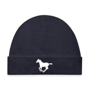 pferd - Baby Premium Organic Mütze - Navy - Vorne