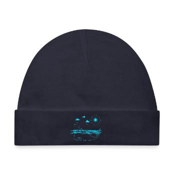 Paddeln - Baby Premium Organic Mütze - Navy - Vorne