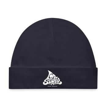 Hai Lazy Shark surf beach sixties Strand maritim - Baby Premium Organic Mütze - Navy - Vorne