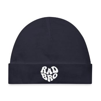 Rad Brother – Retro Heart (Custom Color) - Baby Premium Organic Mütze - Navy - Vorne