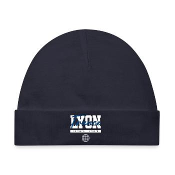 Lyon Frankreich Koordinaten Reise Souvenir - Baby Premium Organic Mütze - Navy - Vorne