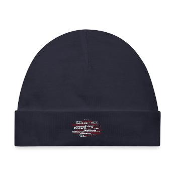 Meeresfische Norwegen rot weiss I Angeln Fisch - Baby Premium Organic Mütze - Navy - Vorne