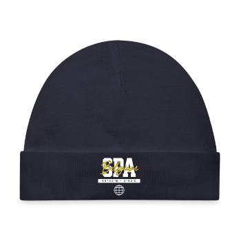 Spa Belgien Koordinaten Reise Souvenir Streetwear - Baby Premium Organic Mütze - Navy - Vorne