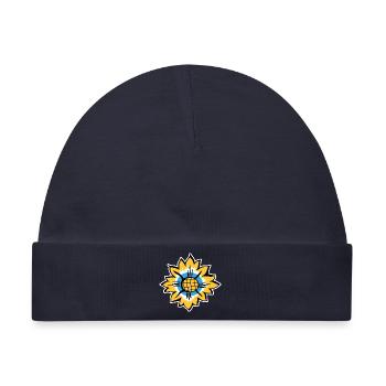 Sonnenblume - Baby Premium Organic Mütze - Navy - Vorne