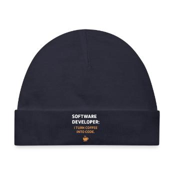 Software Developer - Coffee Edition - Baby Premium Organic Mütze - Navy - Vorne