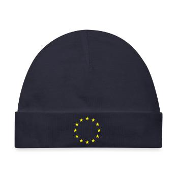 EU-Flagge - Baby Premium Organic Mütze - Navy - Vorne
