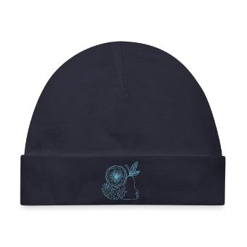 Fruchtlinien Blaue Skizze - Baby Premium Organic Mütze - Navy - Vorne