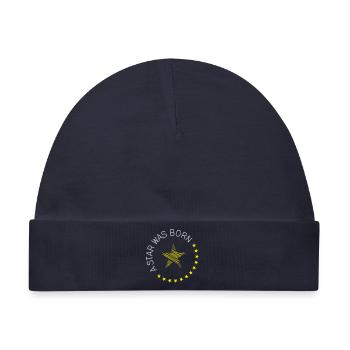 star born EU sterne europa love EU no brexit - Baby Premium Organic Mütze - Navy - Vorne