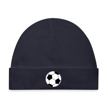 Fussball - Baby Premium Organic Mütze - Navy - Vorne
