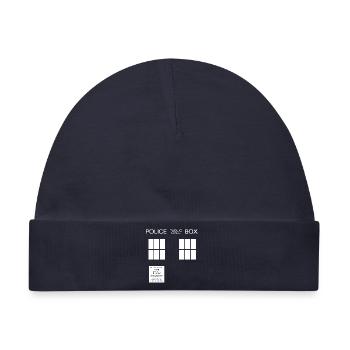 Police box - Baby Premium Organic Mütze - Navy - Vorne