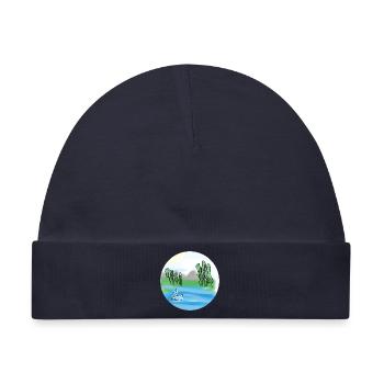 See mit Schwan - Baby Premium Organic Mütze - Navy - Vorne