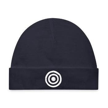Zielscheibe Target dreckig weiss - Baby Premium Organic Mütze - Navy - Vorne