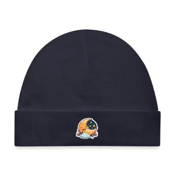 Happy Moon - Baby Premium Organic Mütze - Navy - Vorne