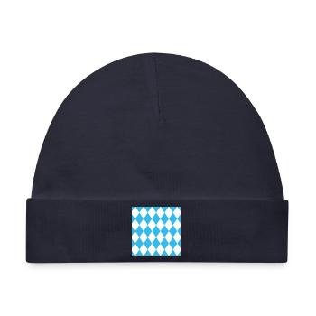 Hintergrund Blau-Weiß Bayern Deutschland - Baby Premium Organic Mütze - Navy - Vorne