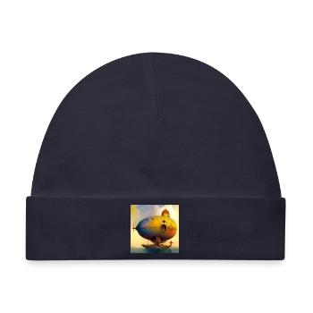 Schiff 02 - Baby Premium Organic Mütze - Navy - Vorne