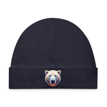 Weißer Eisbär - Baby Premium Organic Mütze - Navy - Vorne