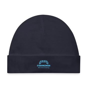 München-Giesing Stadiongänger weiß – Geschenk Fan - Baby Premium Organic Mütze - Navy - Vorne