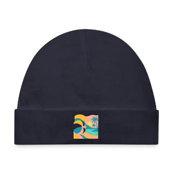 Beachball Bliss - Baby Premium Organic Mütze - Navy - Vorne