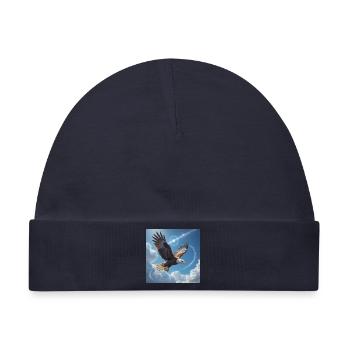 Krafttier Adler Majestätisch - Baby Premium Organic Mütze - Navy - Vorne