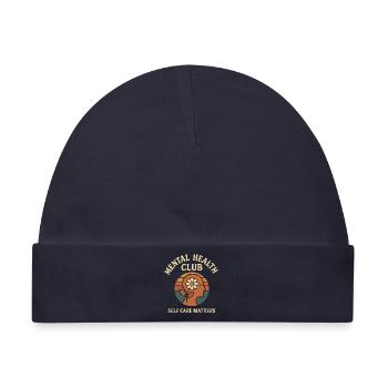 Mental Health Club – Retro Self Care Design - Baby Premium Organic Mütze - Navy - Vorne