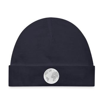 Geometrischer Globus Design - Baby Premium Organic Mütze - Navy - Vorne