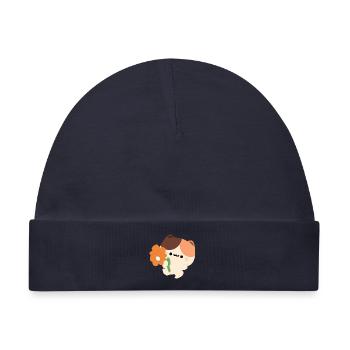 Romantische Schildkrötenkatze - Baby Premium Organic Mütze - Navy - Vorne