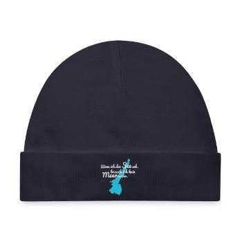 Gardasee Italien - Baby Premium Organic Mütze - Navy - Vorne