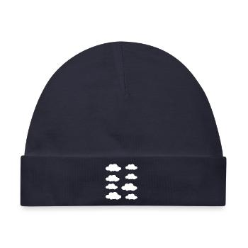 Weiße Wolken - Baby Premium Organic Mütze - Navy - Vorne