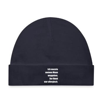 Ausdrucksstarker Slogan  - Baby Premium Organic Mütze - Navy - Vorne