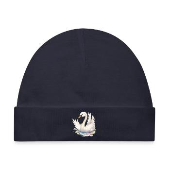 Schwan - Baby Premium Organic Mütze - Navy - Vorne