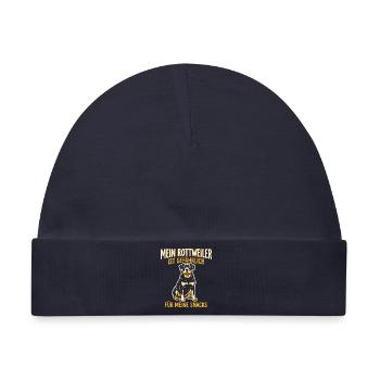 Mein Rottweiler ist gefährlich für meine Snacks - Baby Premium Organic Mütze - Navy - Vorne