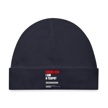 Fehler 418 Teekannen-Meme - Baby Premium Organic Mütze - Navy - Vorne