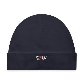 Spicy Pepper Typografie - Baby Premium Organic Mütze - Navy - Vorne