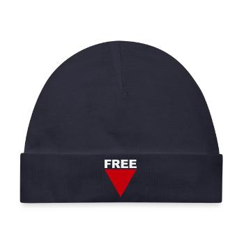 Freifall Fettes Dreieck - Baby Premium Organic Mütze - Navy - Vorne
