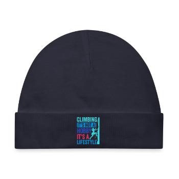 Klettern - es ist kein Hobby. Es ist ein Lebensstil - Baby Premium Organic Mütze - Navy - Vorne