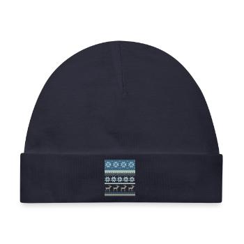 Funkelnde Winterszene - Baby Premium Organic Mütze - Navy - Vorne