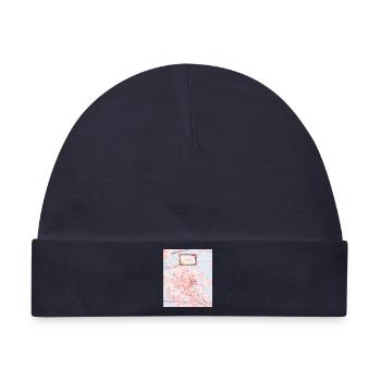 Japanische Sakura - Baby Premium Organic Mütze - Navy - Vorne